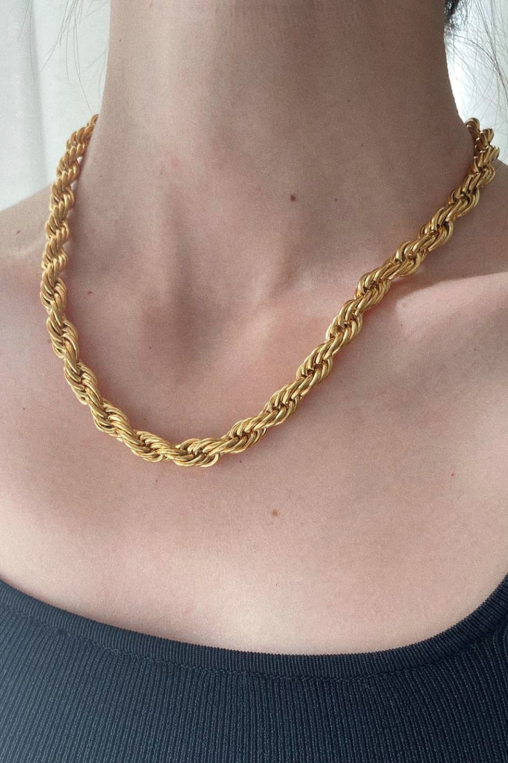 18K Gold-Pleated Necklace