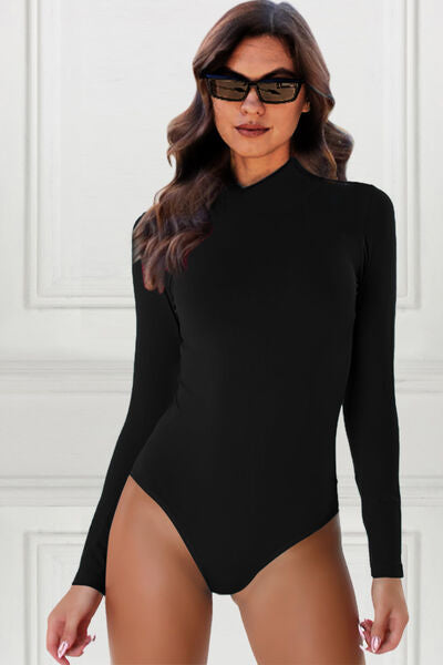 Basic Bae Full Size Mock Neck Long Sleeve Bodysuit