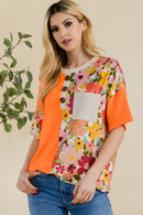 Celeste Full Size Floral Short Sleeve T-Shirt